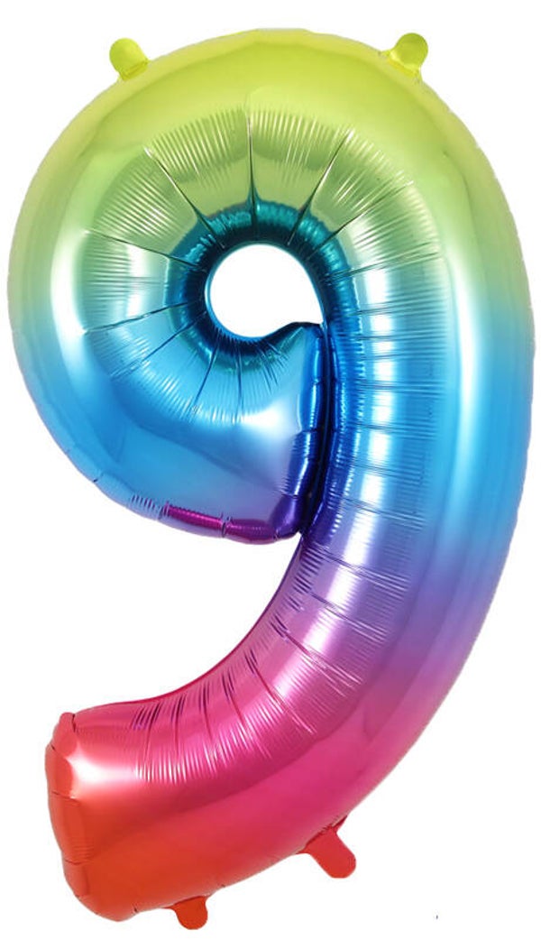 Rainbow no.9 helium balloon