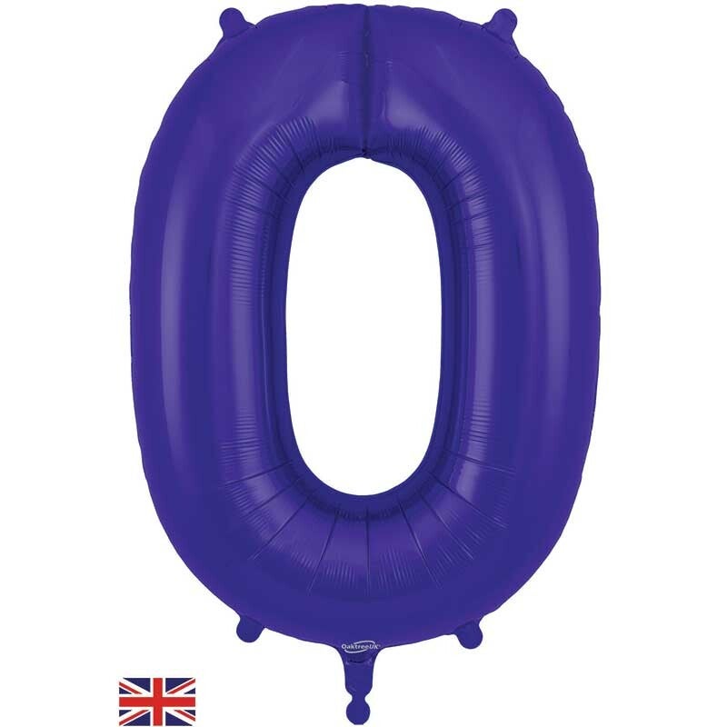 Purple no.0 helium balloon