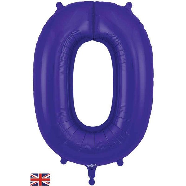 Purple no.0 helium balloon