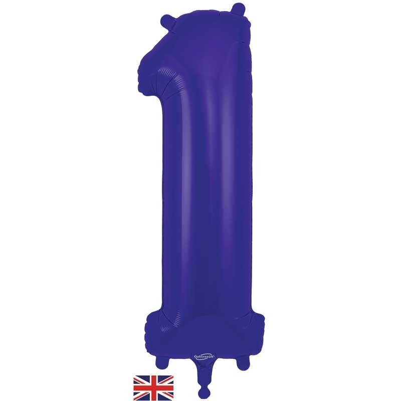 Purple no.1 helium balloon