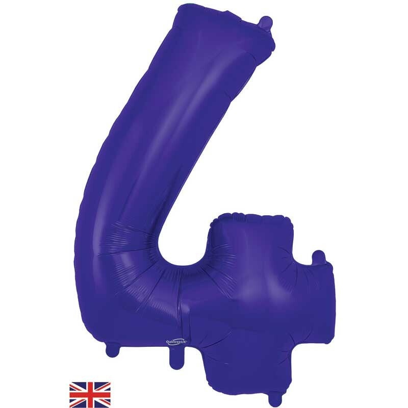 Purple no.4 helium balloon