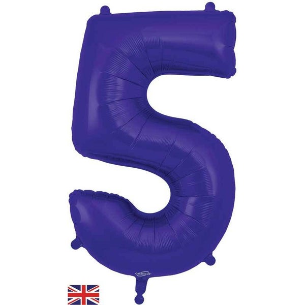 Purple no.5 helium balloon