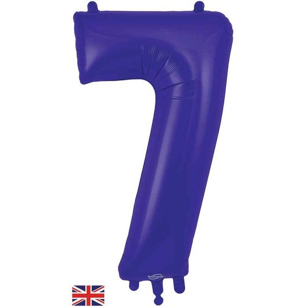 Purple no.7 helium balloon