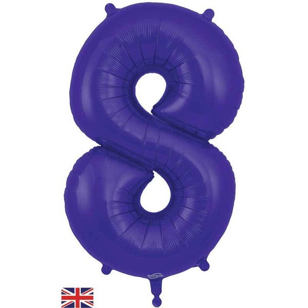 Purple no.8 helium balloon