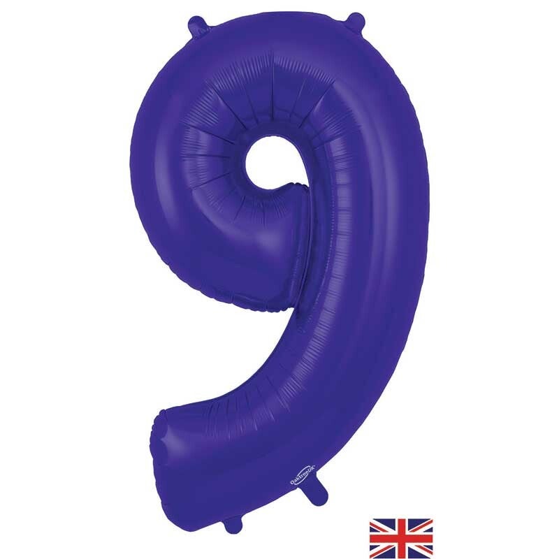Purple no.9 helium balloon