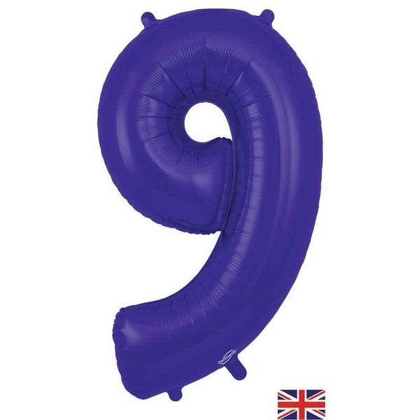 Purple no.9 helium balloon
