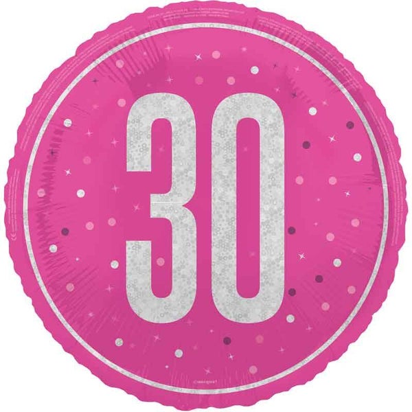 Age 30 helium balloon
