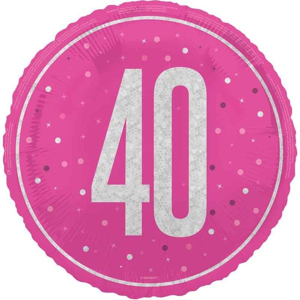 Age 40 helium balloon