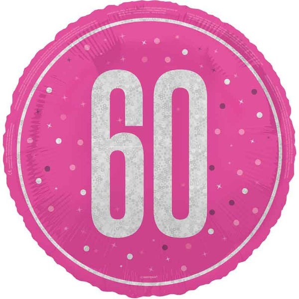 Age 60 helium balloon