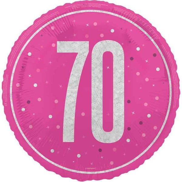 Age 70 helium balloon