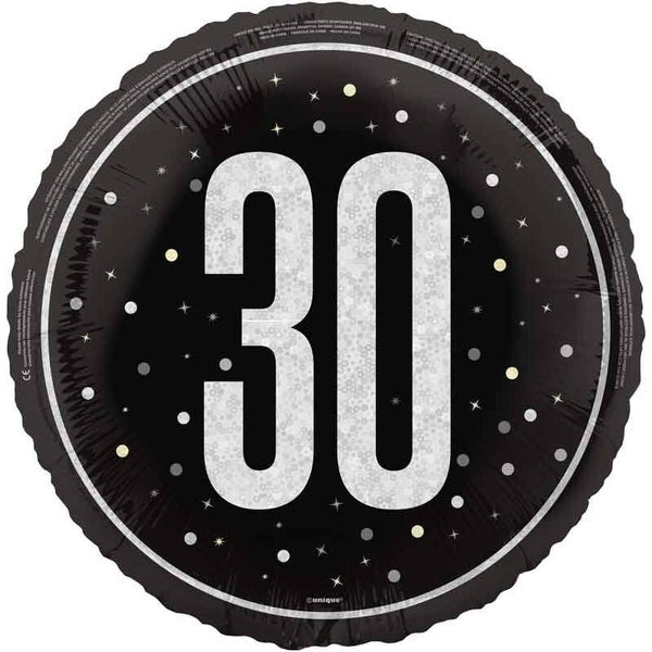 Age 30 helium balloon