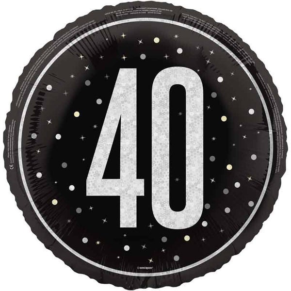 Age 40 helium balloon