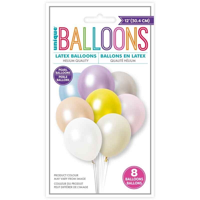 Assorted Pastel Pearl Balloons