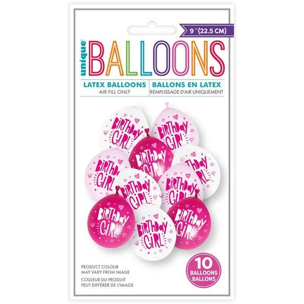 Birthday girl balloons