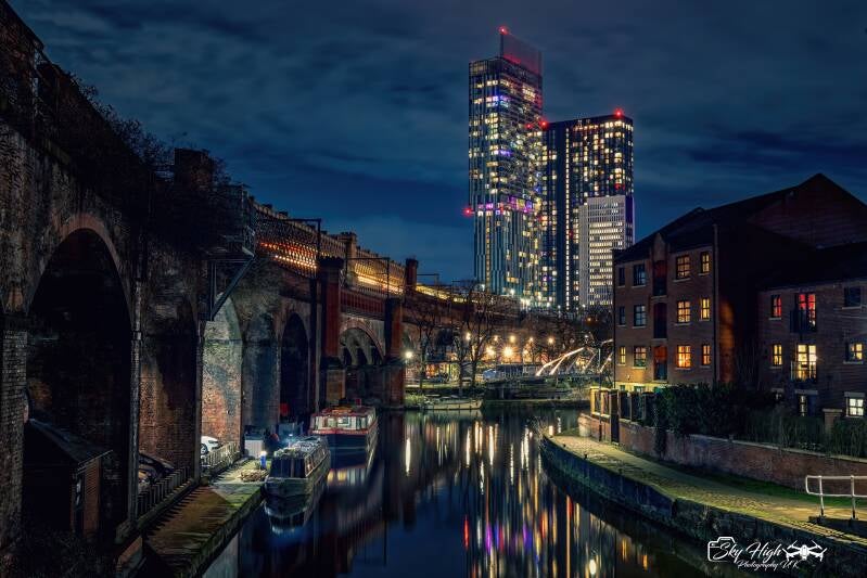 castlefield canals and beetham tower manchester photography tuition