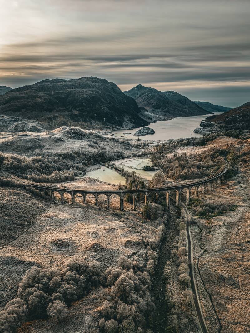 “Glenfinnan Viaduct aerial drone photograph shortlisted in the 2026 British Photography Awards”