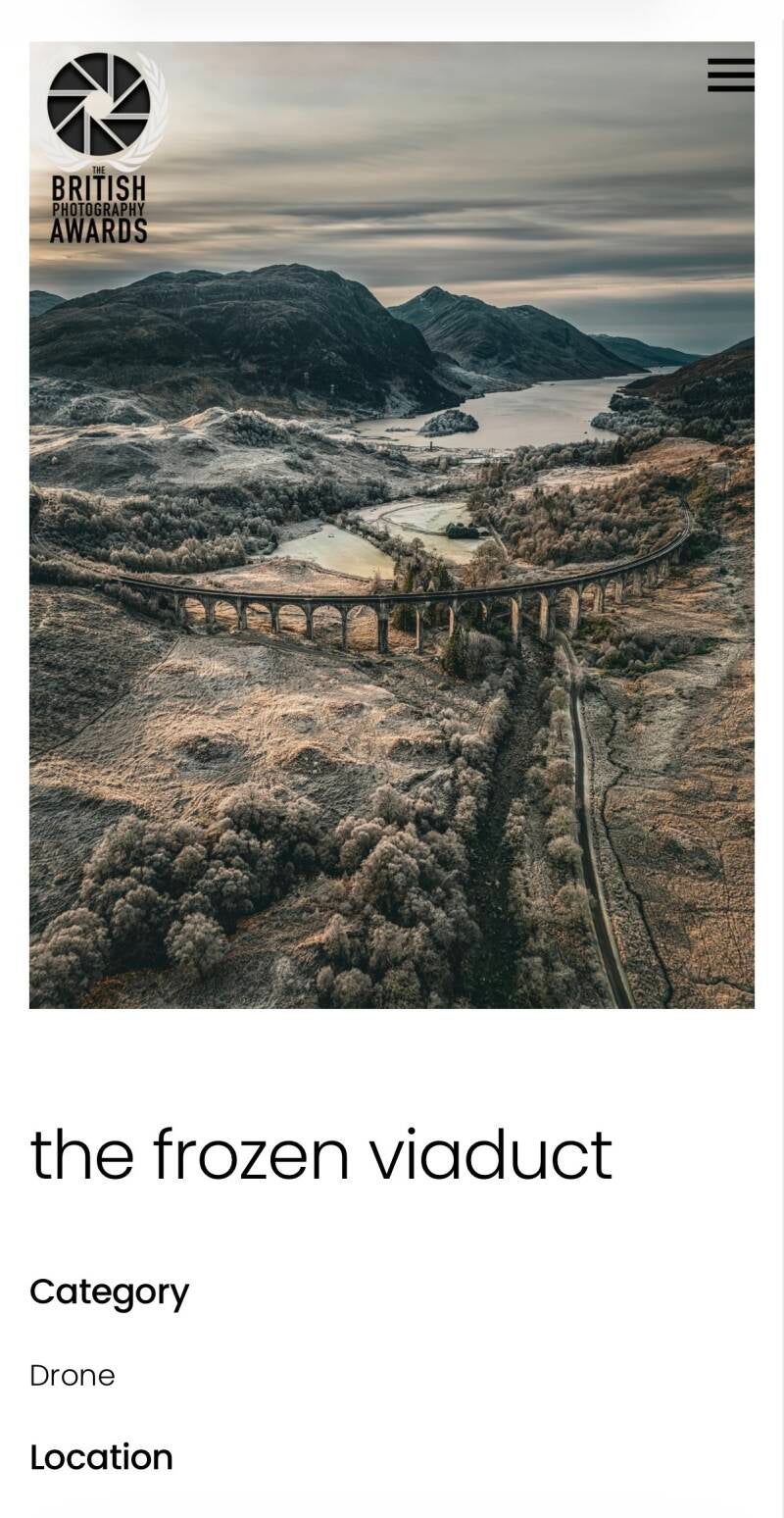 The Frozen Viaduct by Mike McMahon shortlisted for British Photography Awards 2026