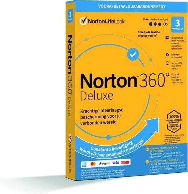 Norton 360 voor 1, 3, 5, 10 apparaten zonder abonnement 1 jaar(levering via email)