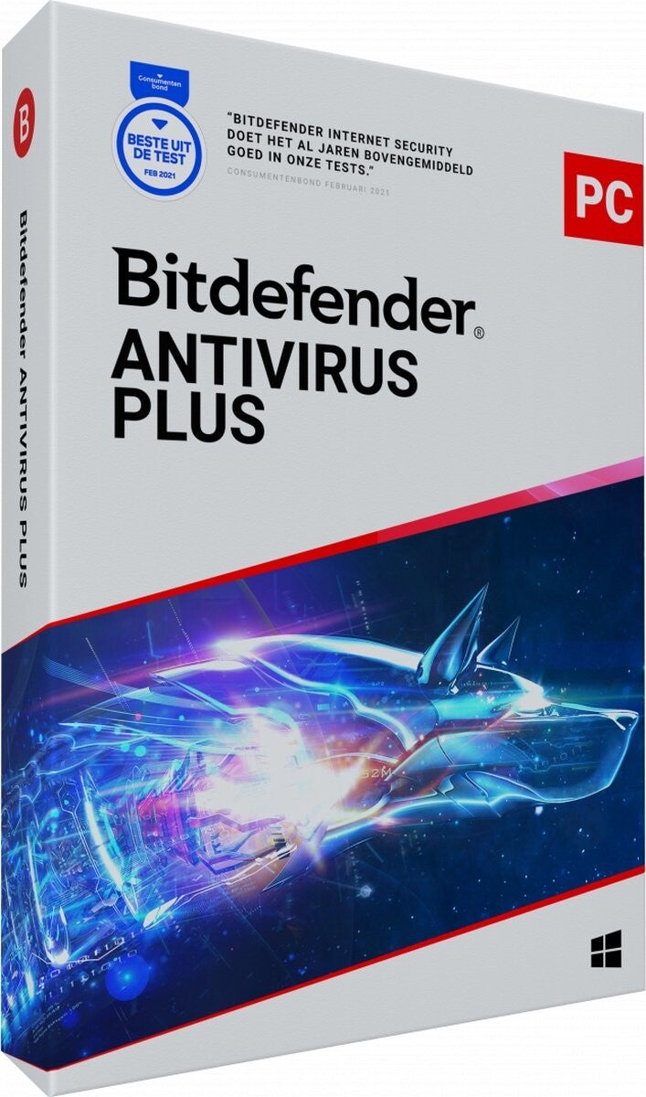 Bitdefender Antivirus plus voor 1, 3, of 5 apparaten 1 jaar