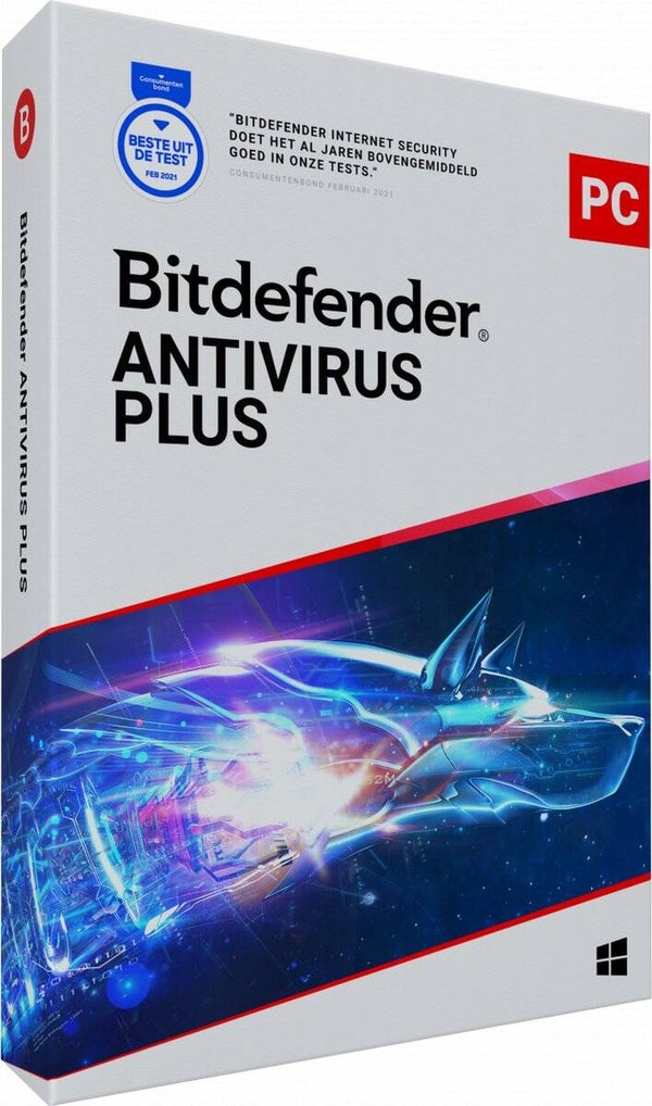 Bitdefender Antivirus plus voor 1, 3, of 5 apparaten 1 jaar
