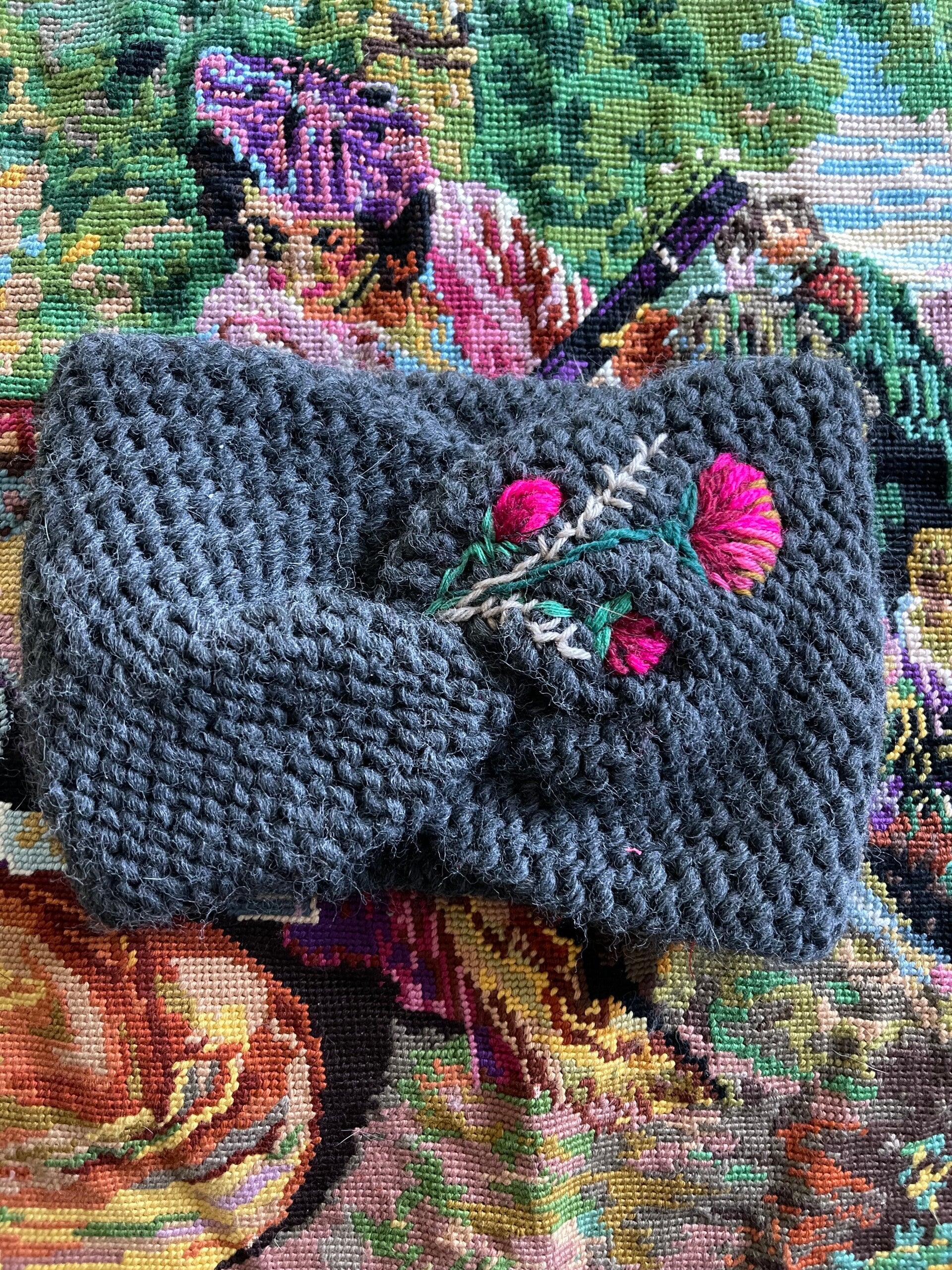 Fascia capelli ricamata