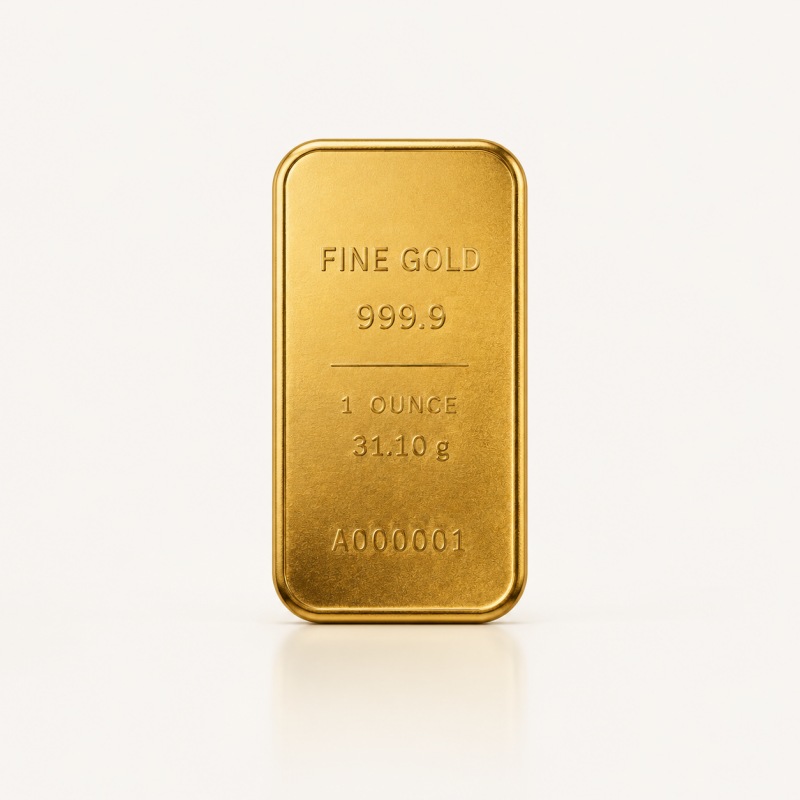 Lingot d’or d’investissement 1 once – visuel non contractuel