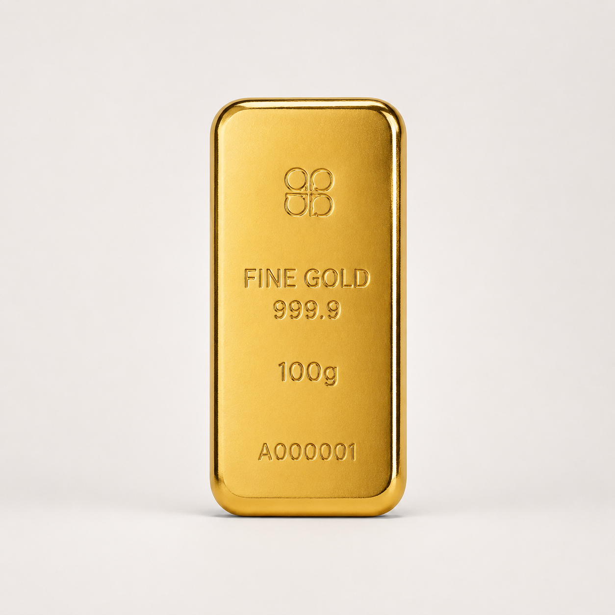 Lingot d’or d’investissement 100 g – visuel non contractuel