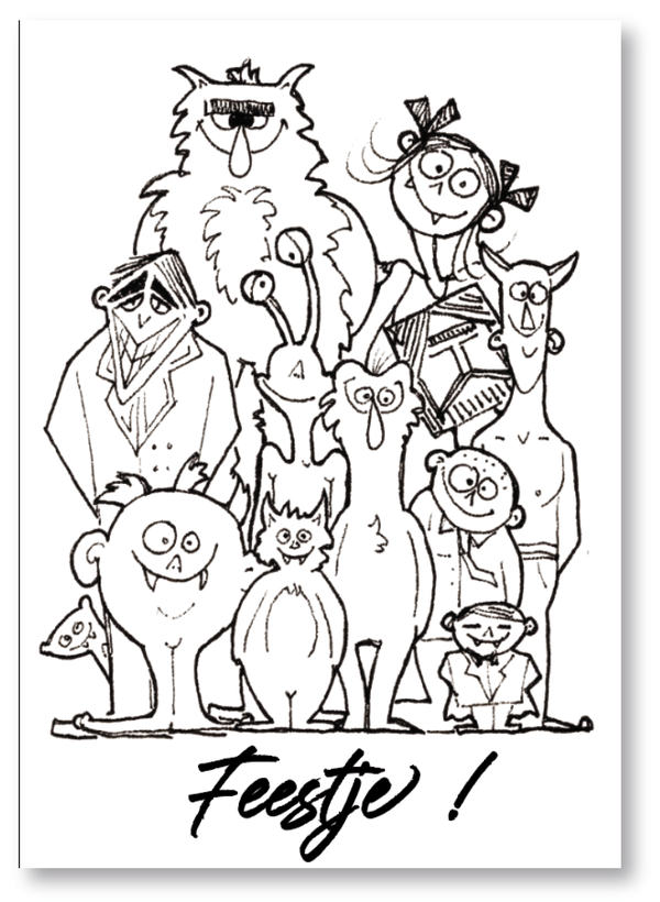 F - grappige monsters 'feestje!'