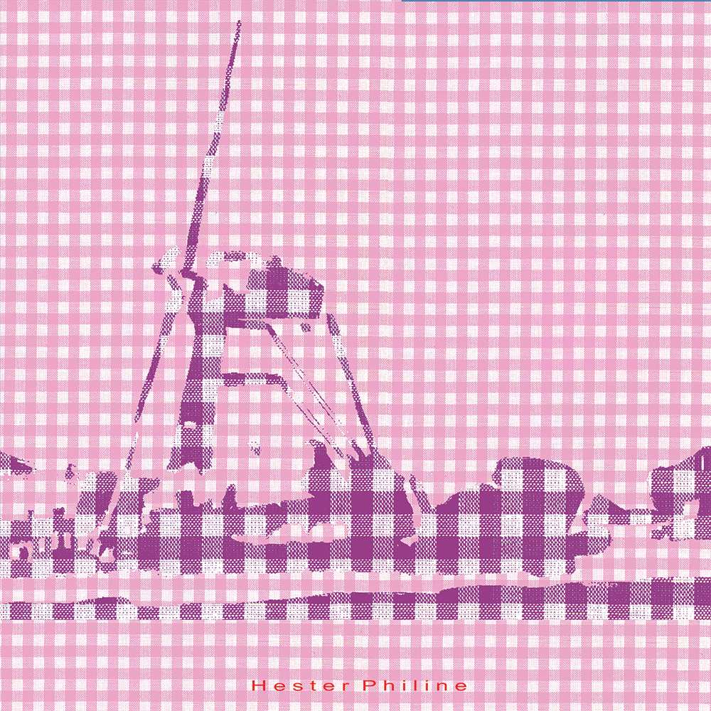 Hollandse molen in ruit, roze