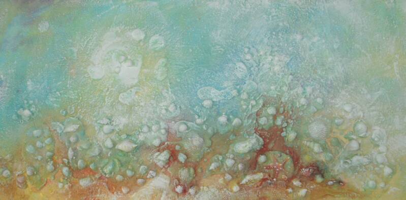 Acrylbild "Muscheln am Strand"
