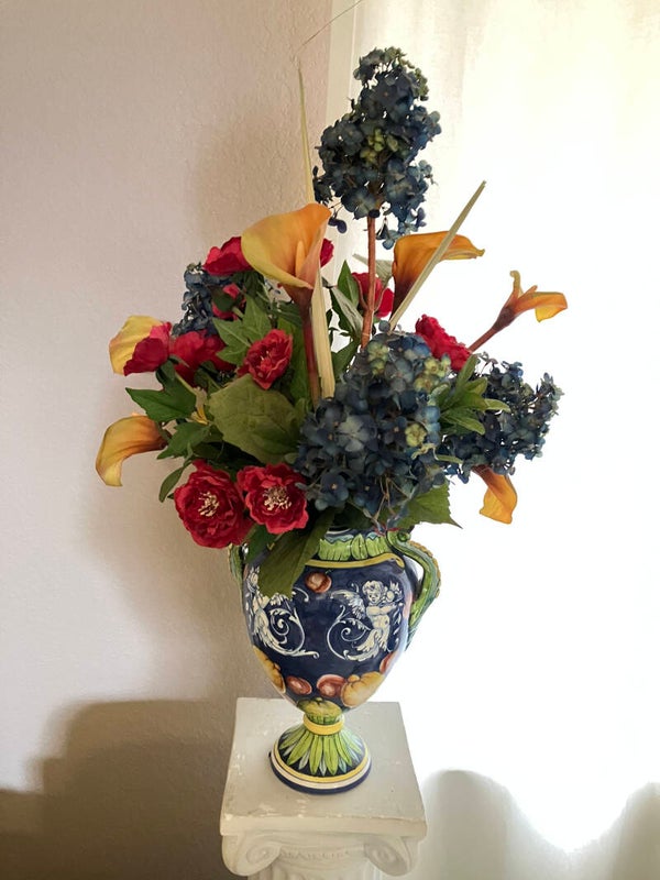 Floral Arrangement on Italian Style Vase