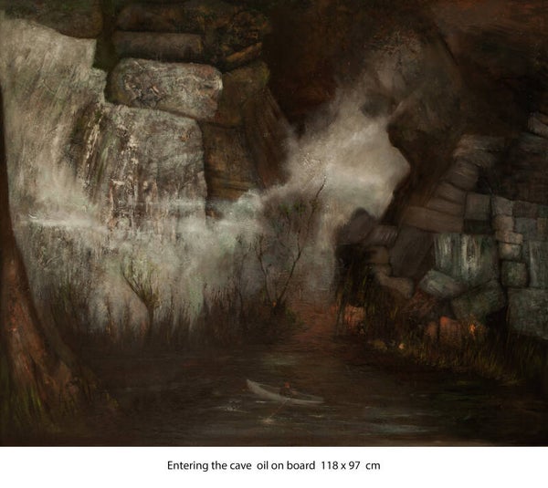 Entering the cave