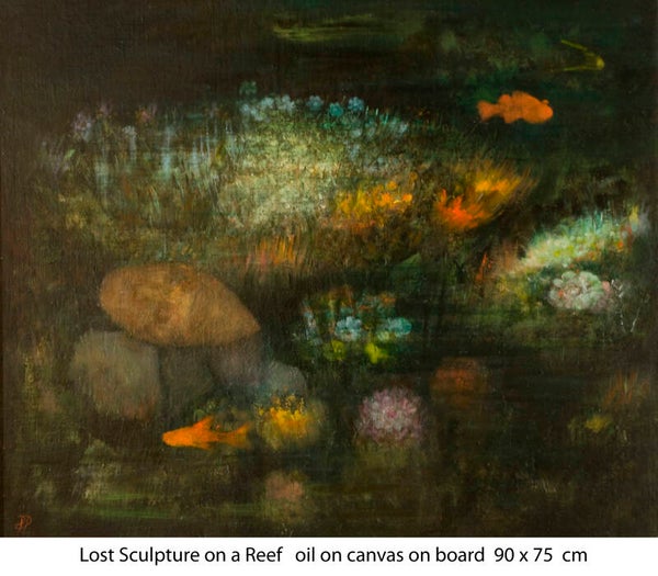 Lost sculpture on reef