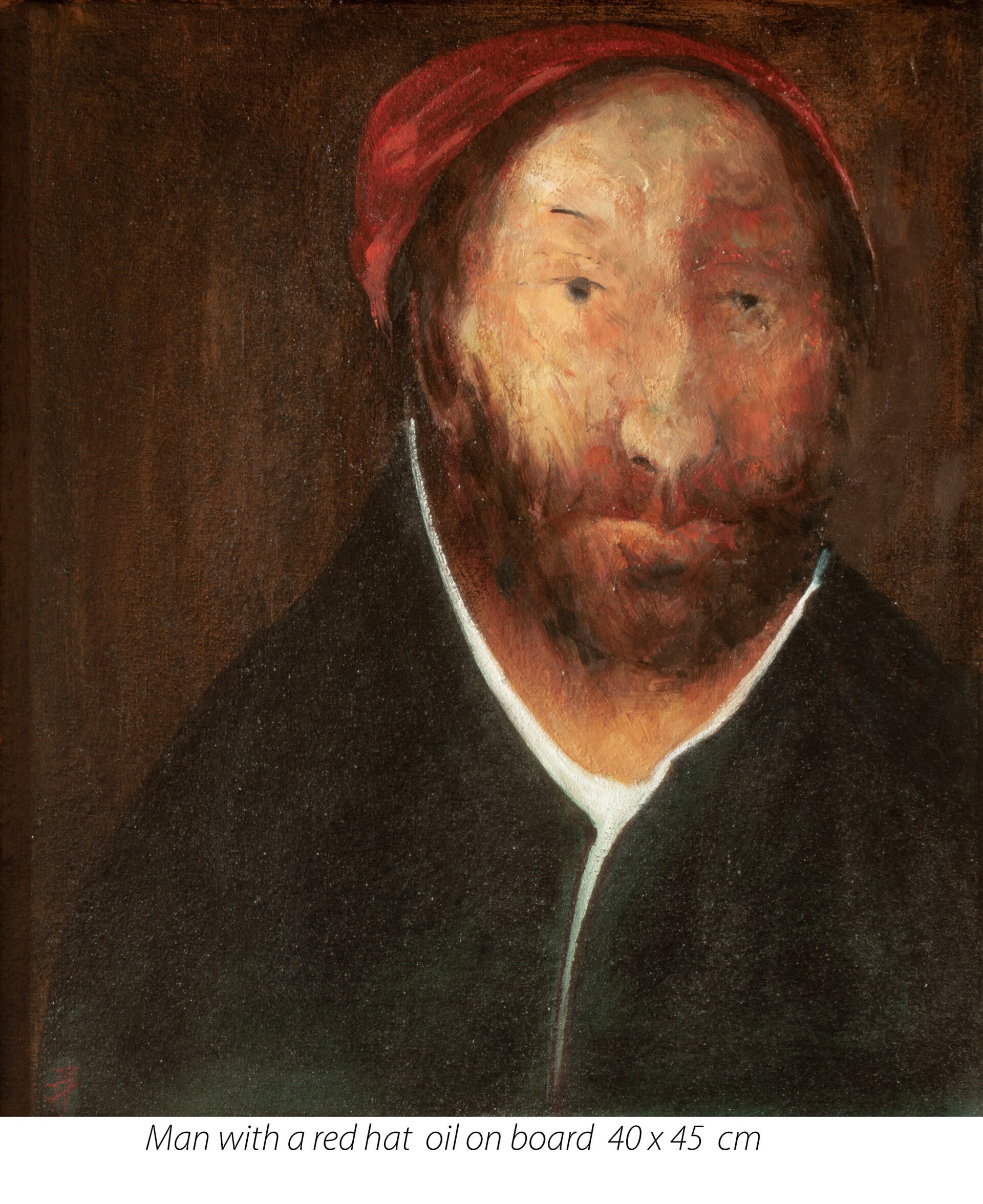 Man with a red hat