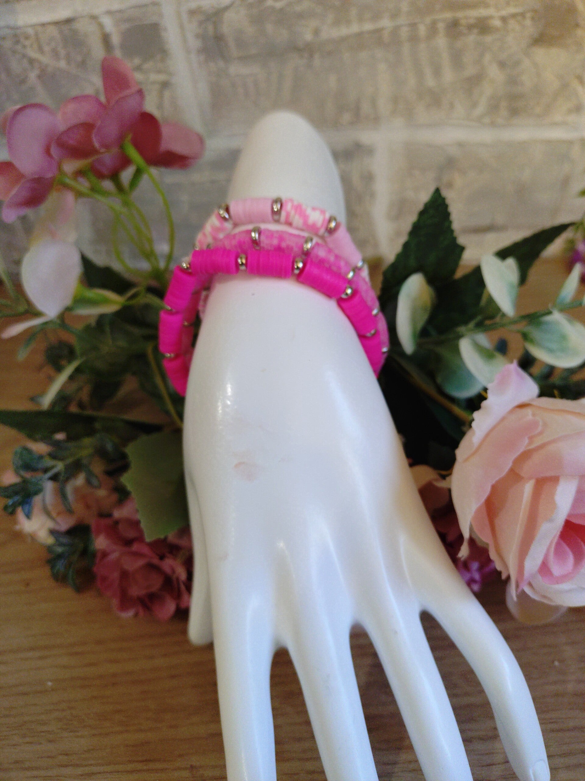 Bracelet en perle d'argile lot de 3