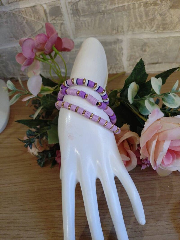 Bracelet perle d'argile lot de 3