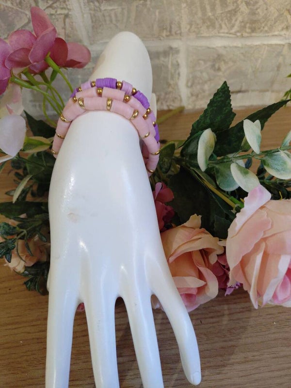 Bracelet perle d'argile lot de 3