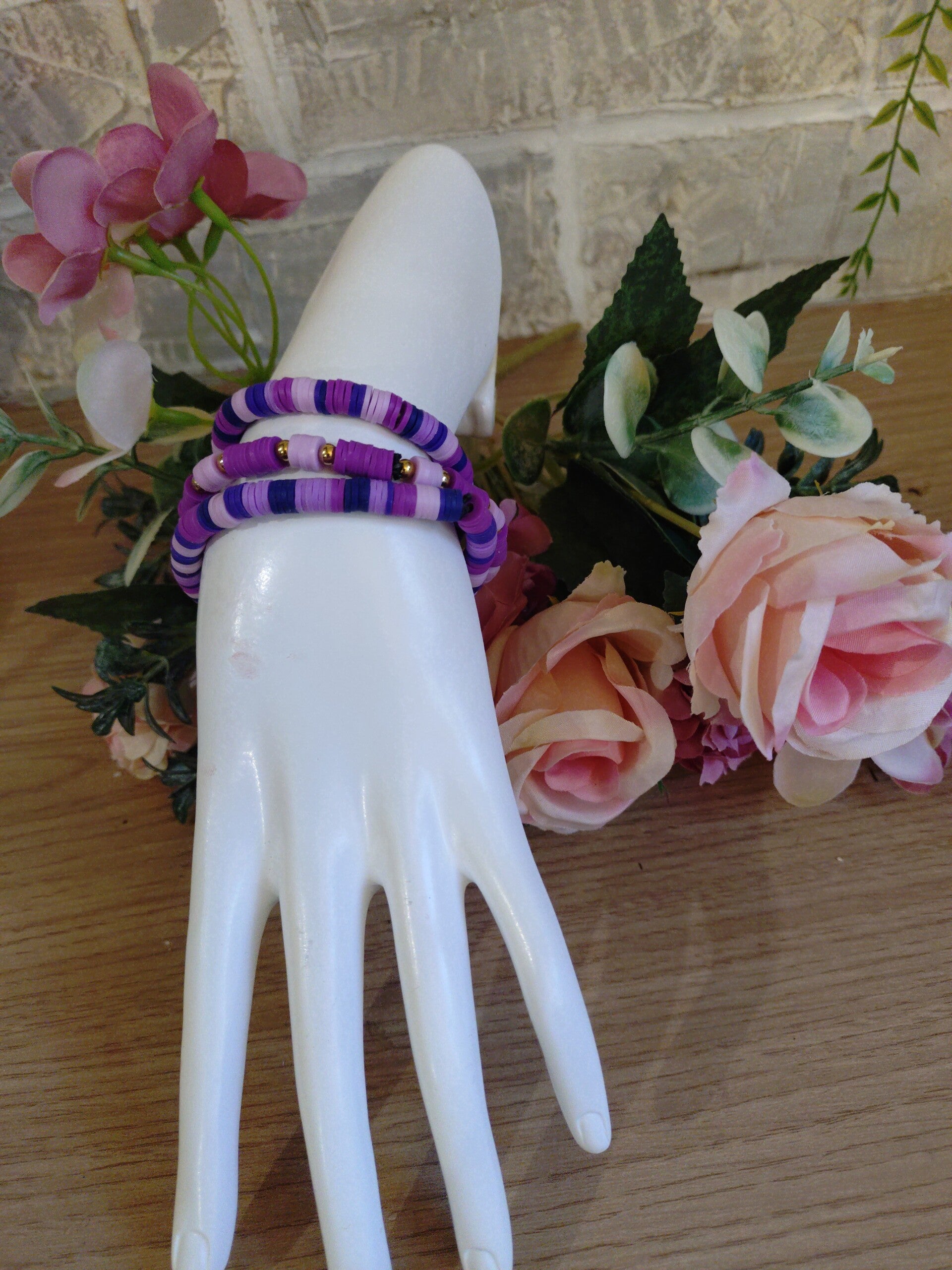 Bracelet perle d'argile lot de 3