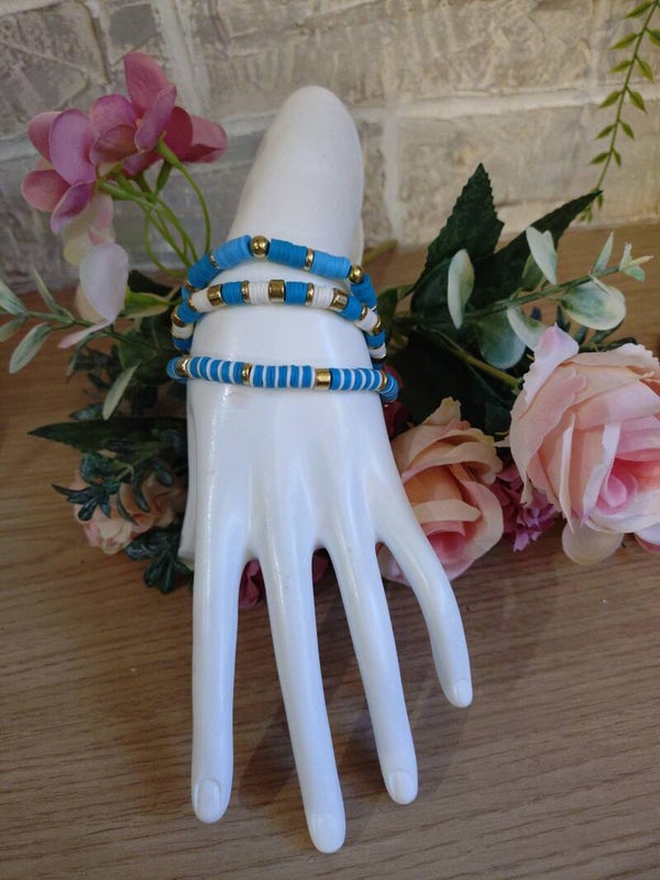Bracelet perle d'argile lot de 3