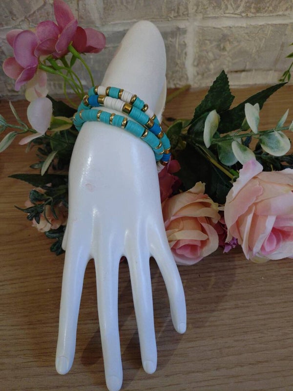 Bracelet perle d'argile lot de 3