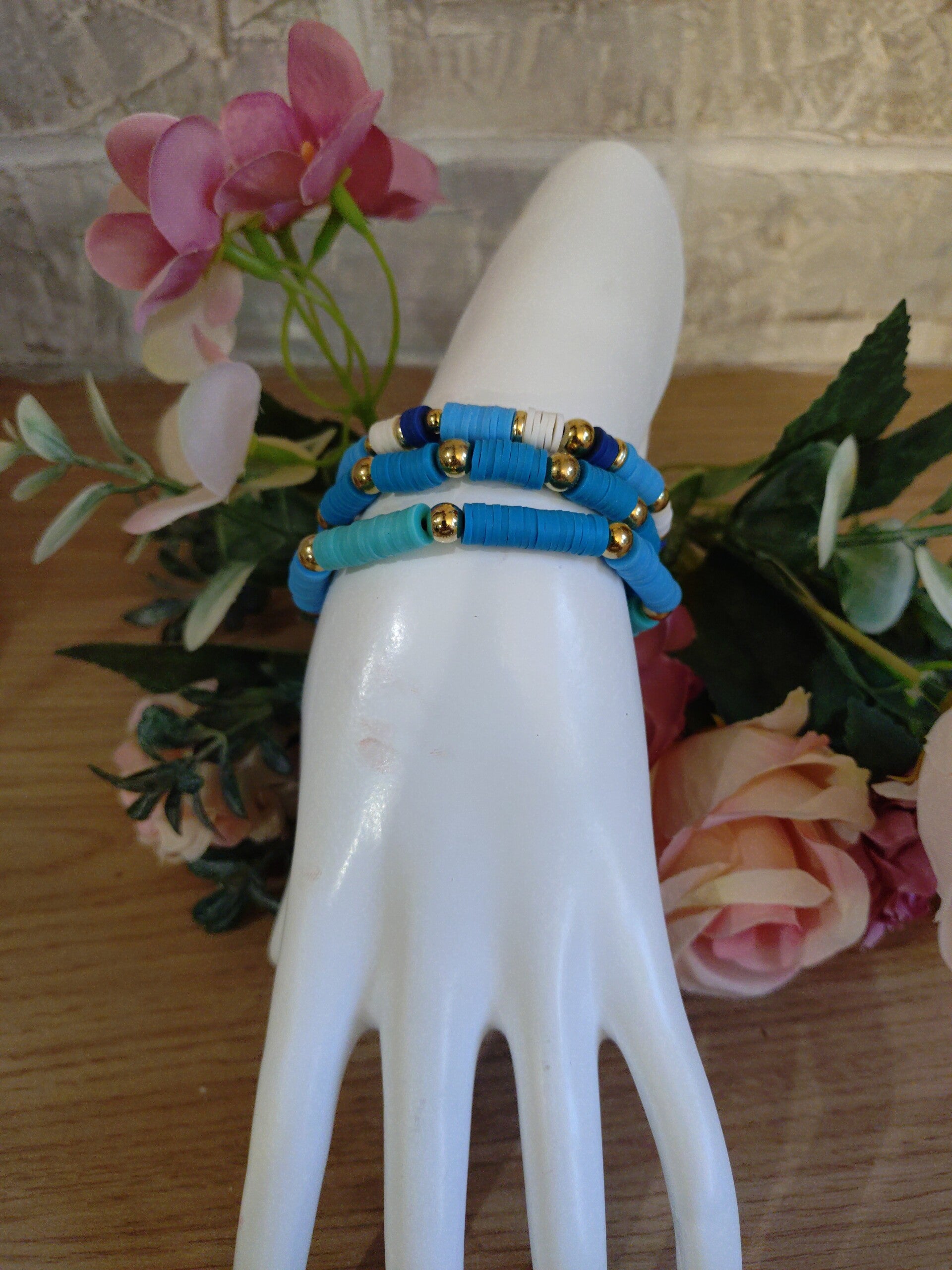 Bracelet perle d'argile lot de 3