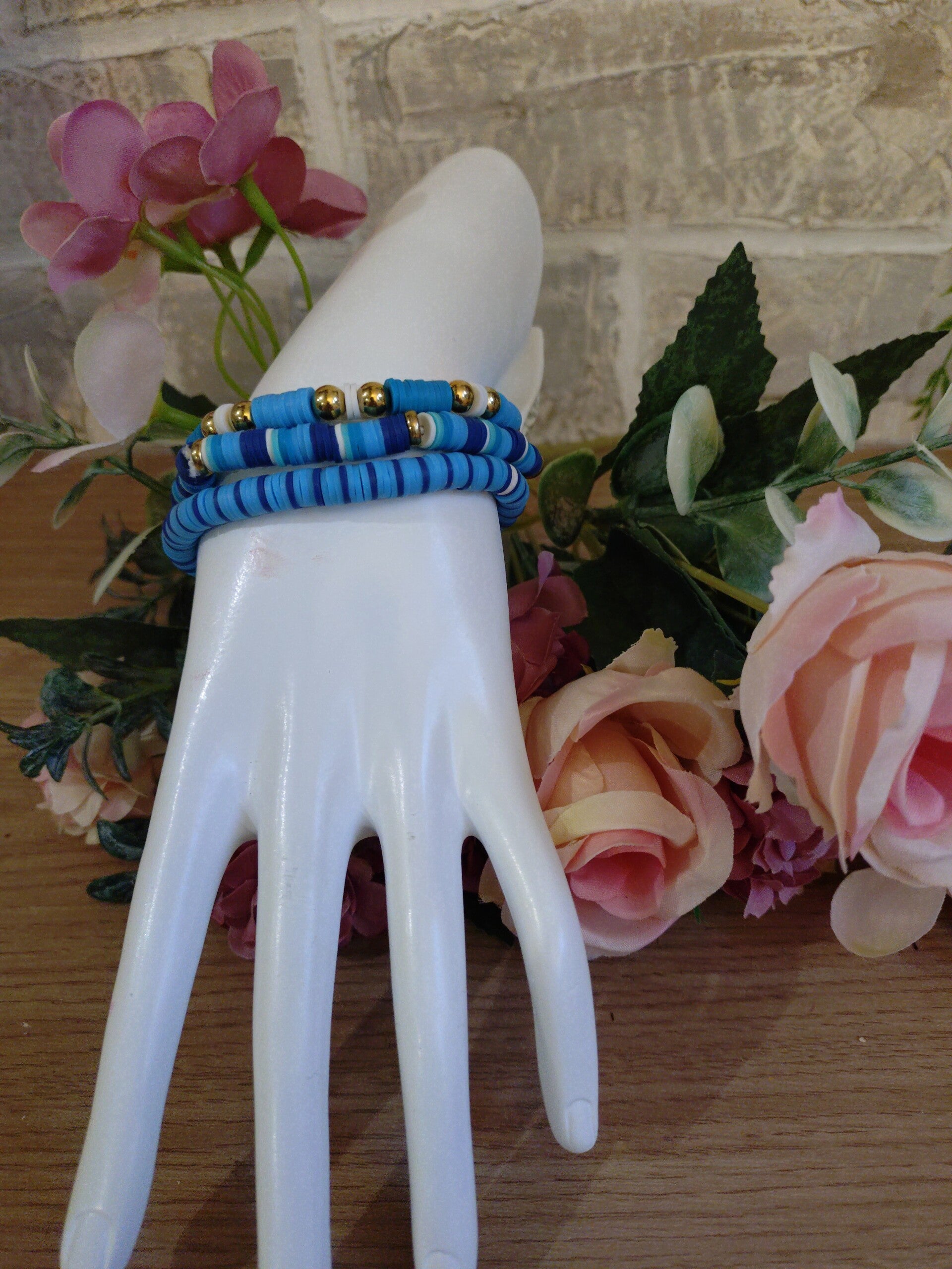 Bracelet perle d'argile lot de 3