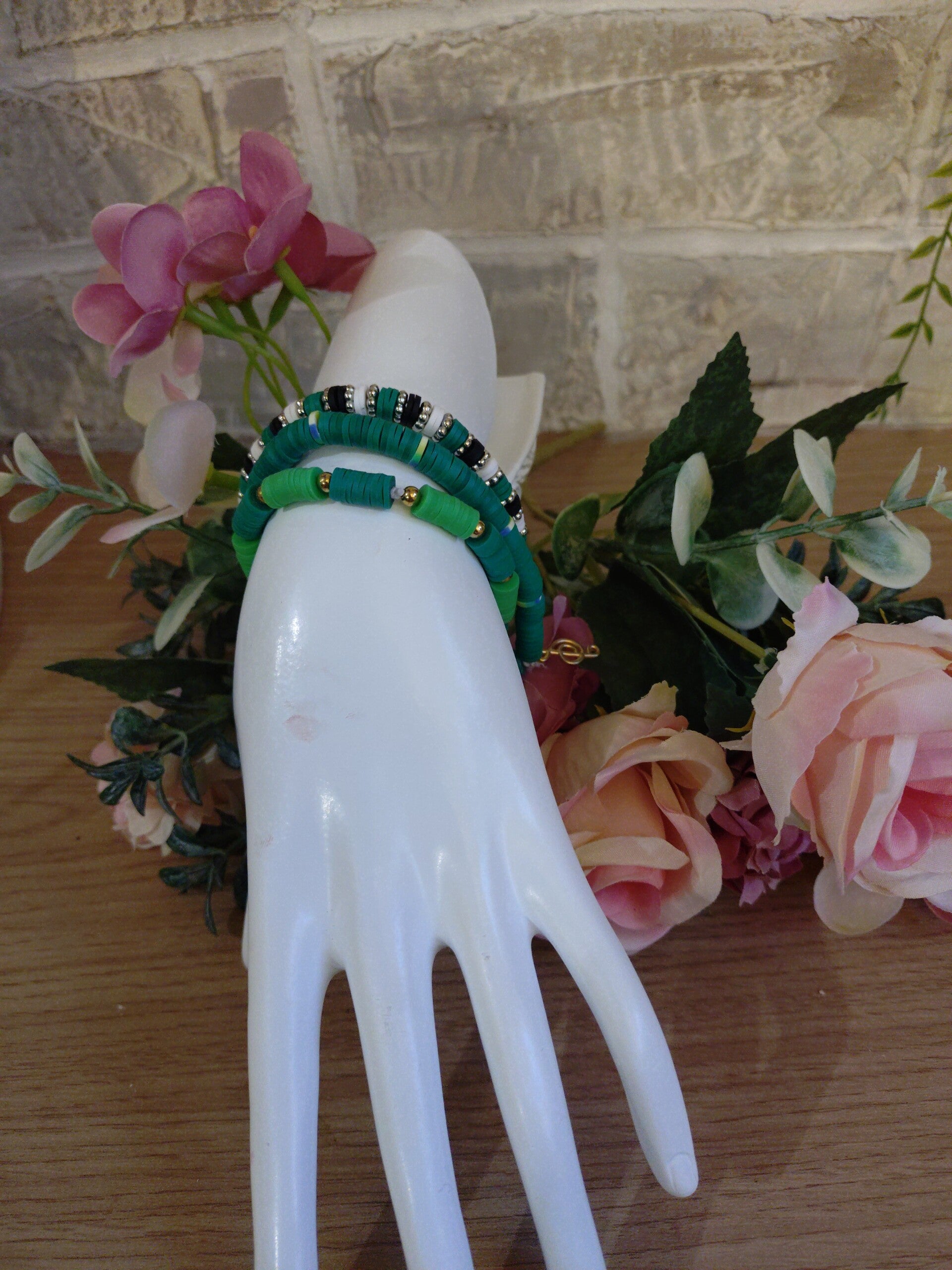 Bracelet perle d'argile lot de 3