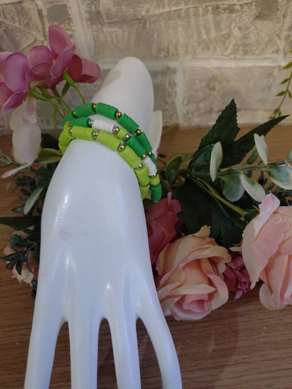 Bracelet perle d'argile lot de 3