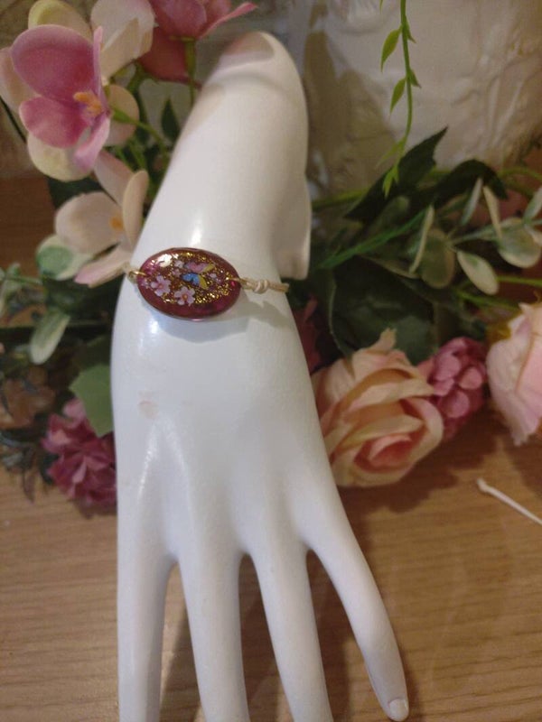 Bracelet beige rose café