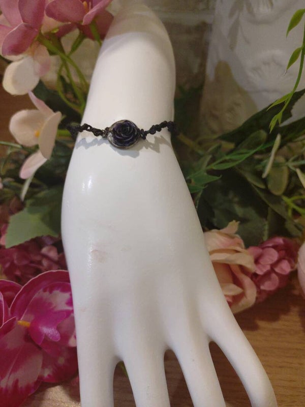 Bracelet noir et argent