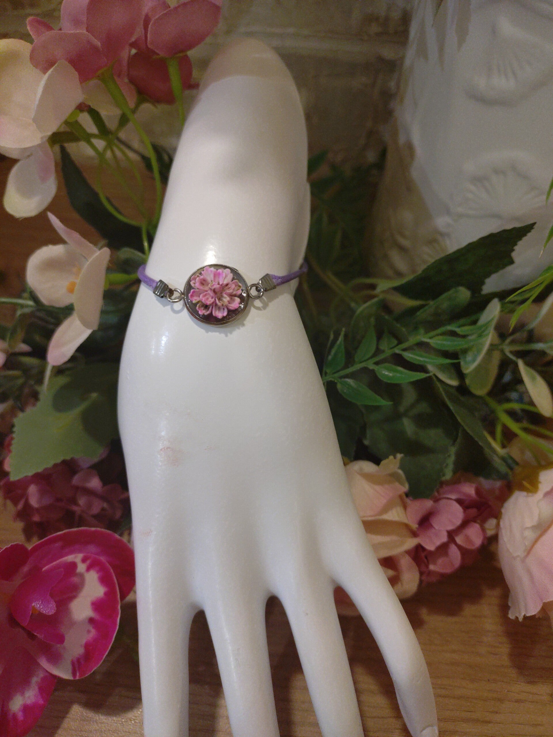 Bracelet Parme et argent