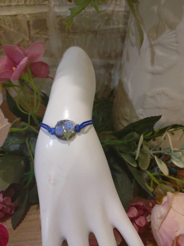 Bracelet bleu et argent