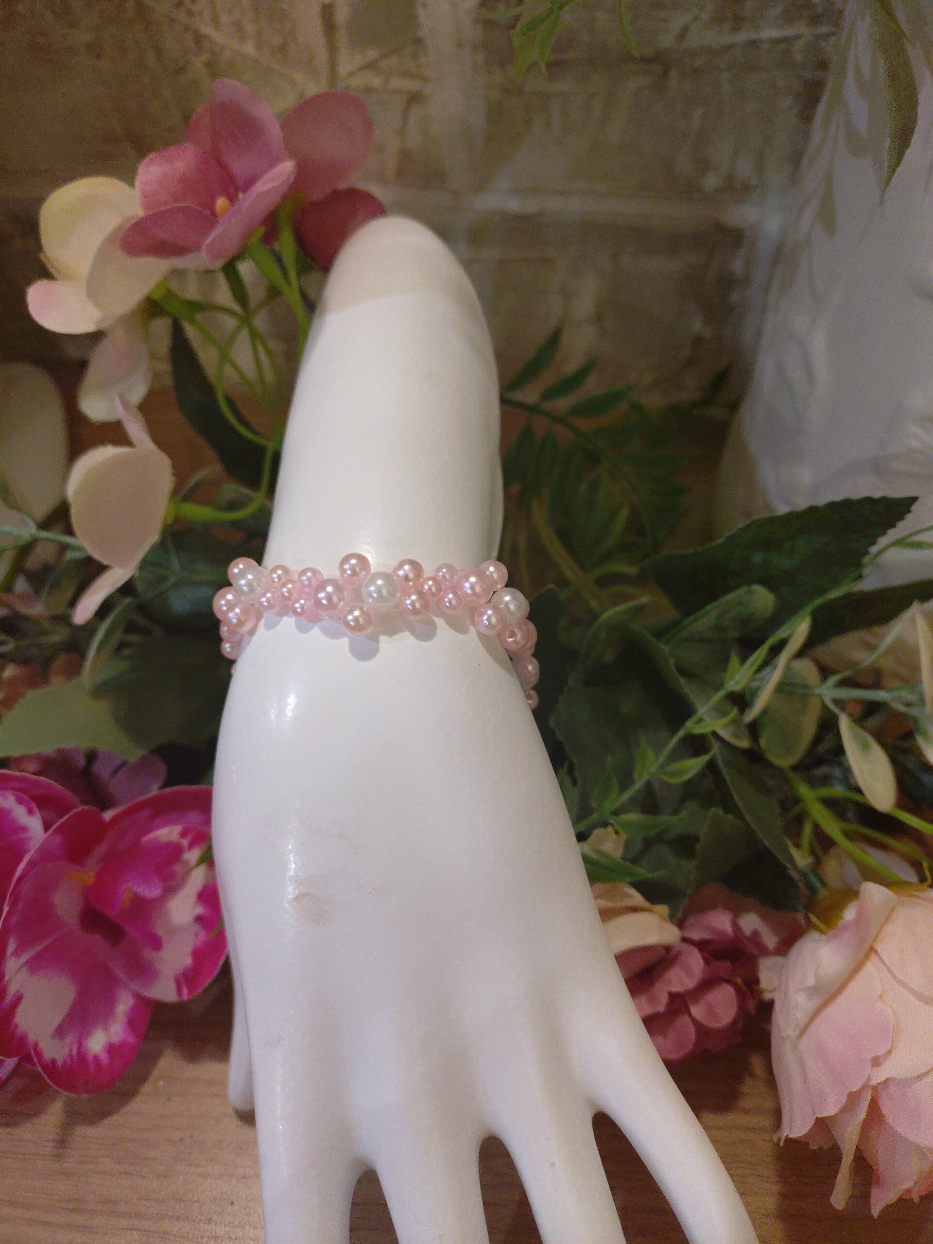 Bracelet perle rose