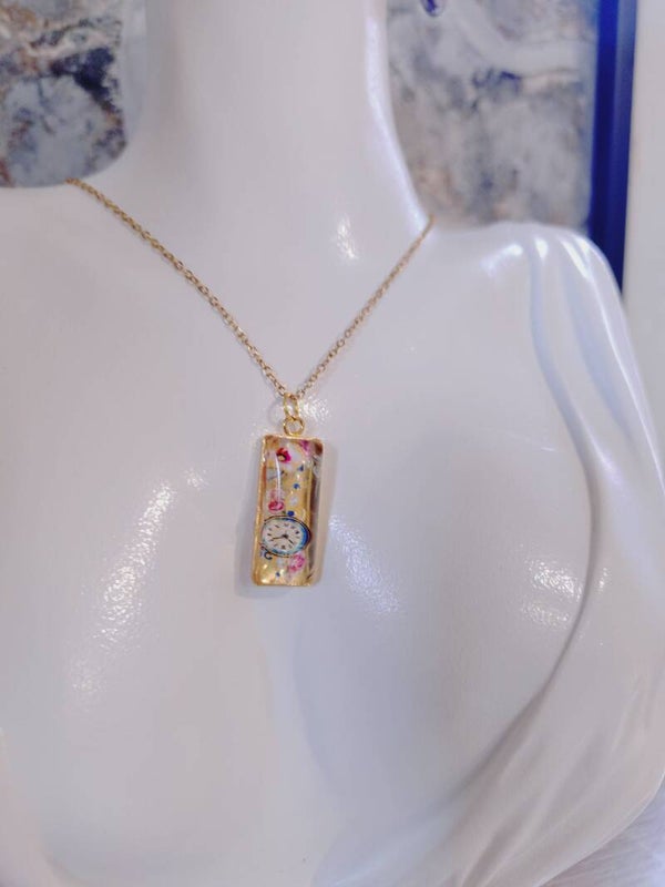 Collier tube horloge